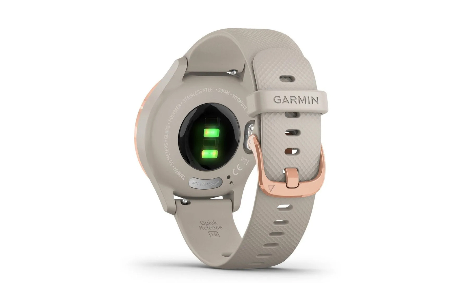 Smartwatch Sport watch Garmin Vivomove 3S Light sand/Rose Gold