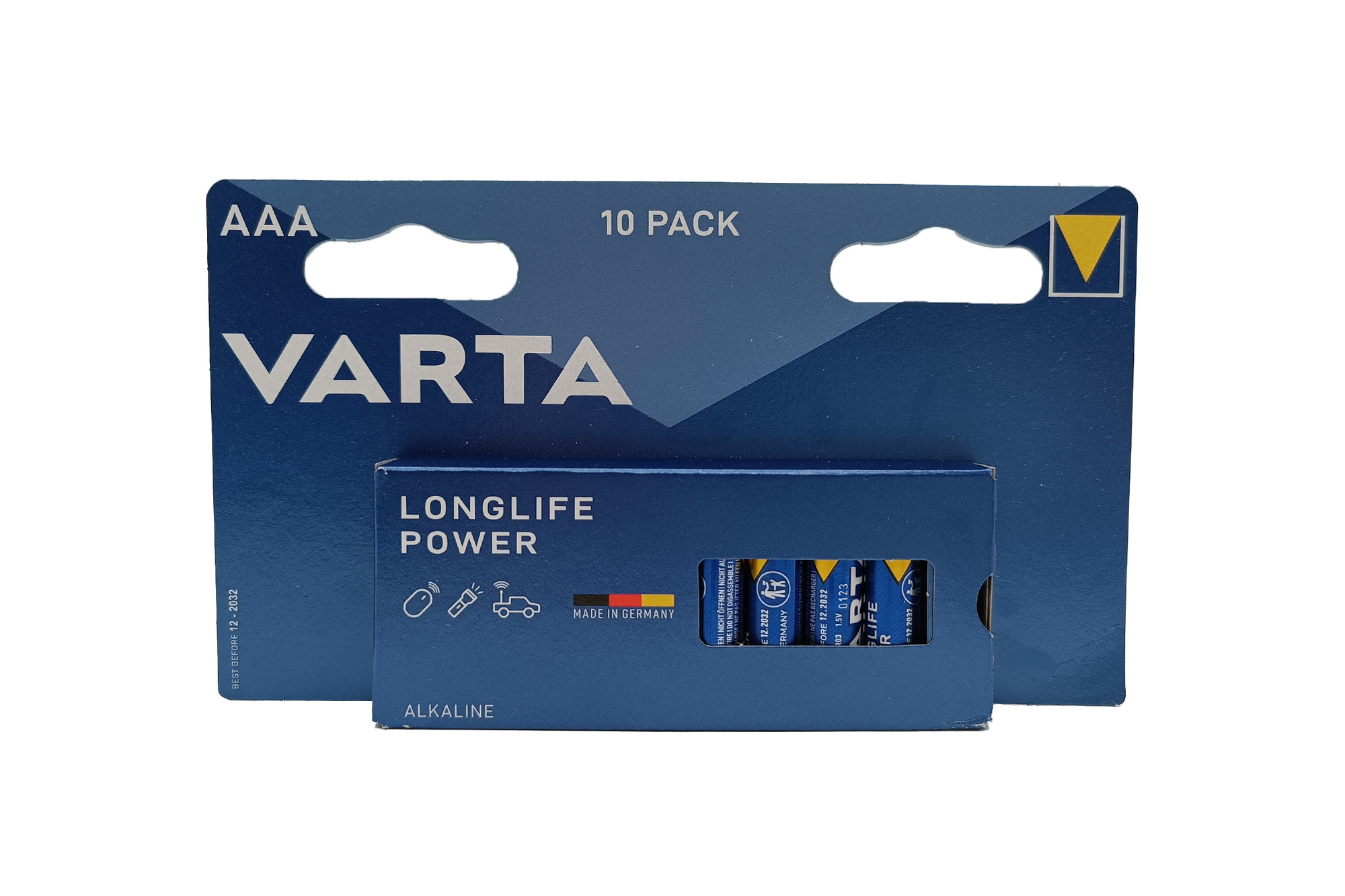 10 Stück VARTA AAA LR03 Longlife Power Alkalibatterien